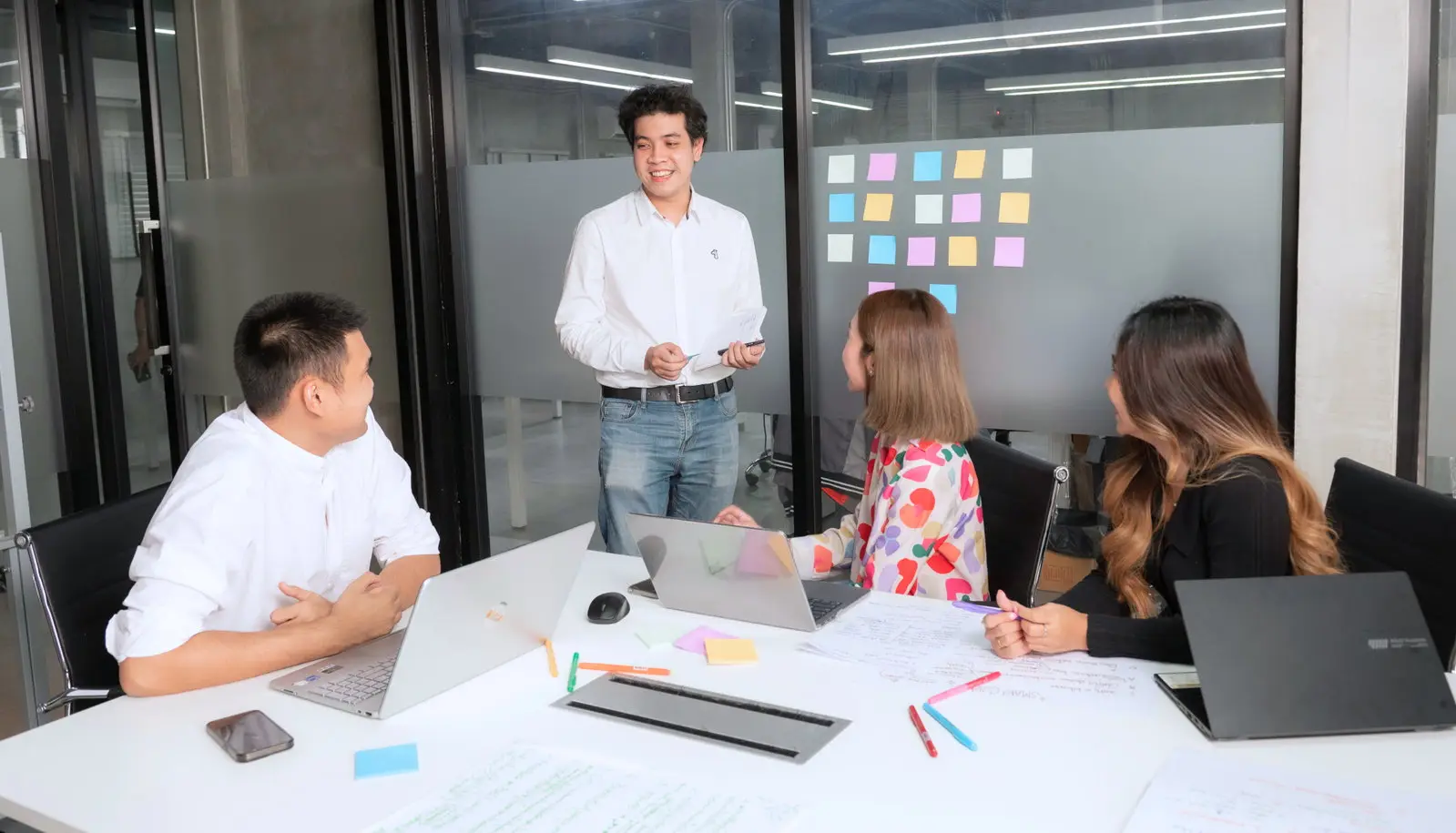 A planning session around the meeting table